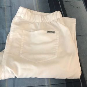 White scrub pants